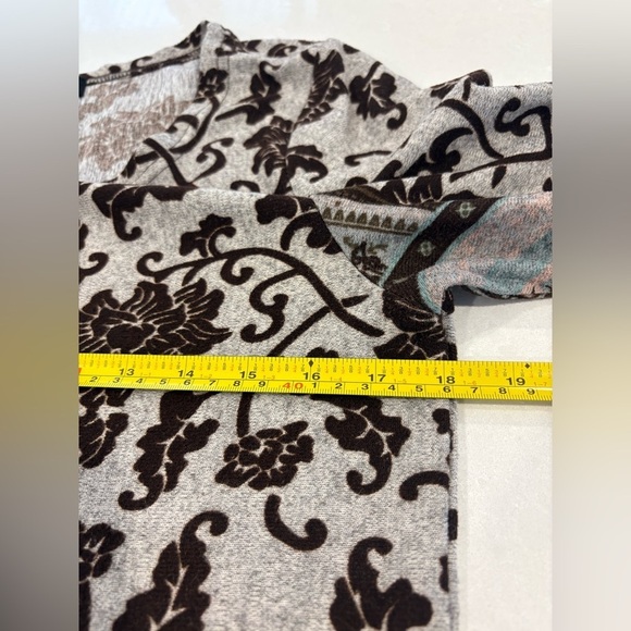 Papillon 3/4 Sleeves Patterned Sweater Dress Size Large - Picture 6 of 9